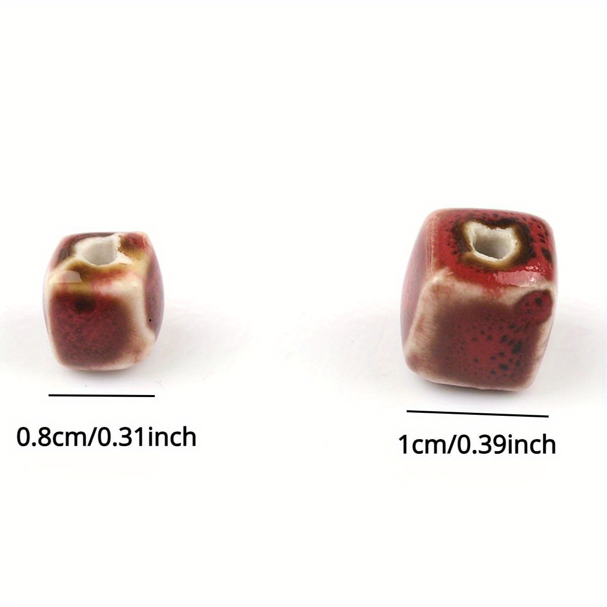 20pcs Random Colour Decorative Ceramic Beads
